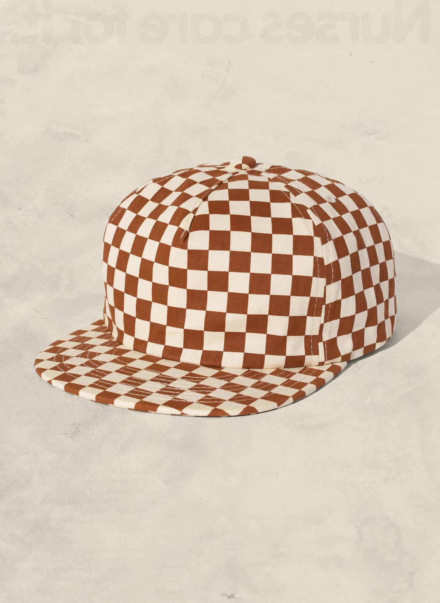 Adult Checkerboard Trip Hat in Rust