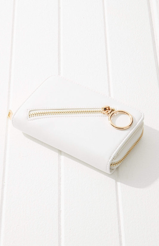 White Minimalist Bi-Fold Wallet | Vegan Leather