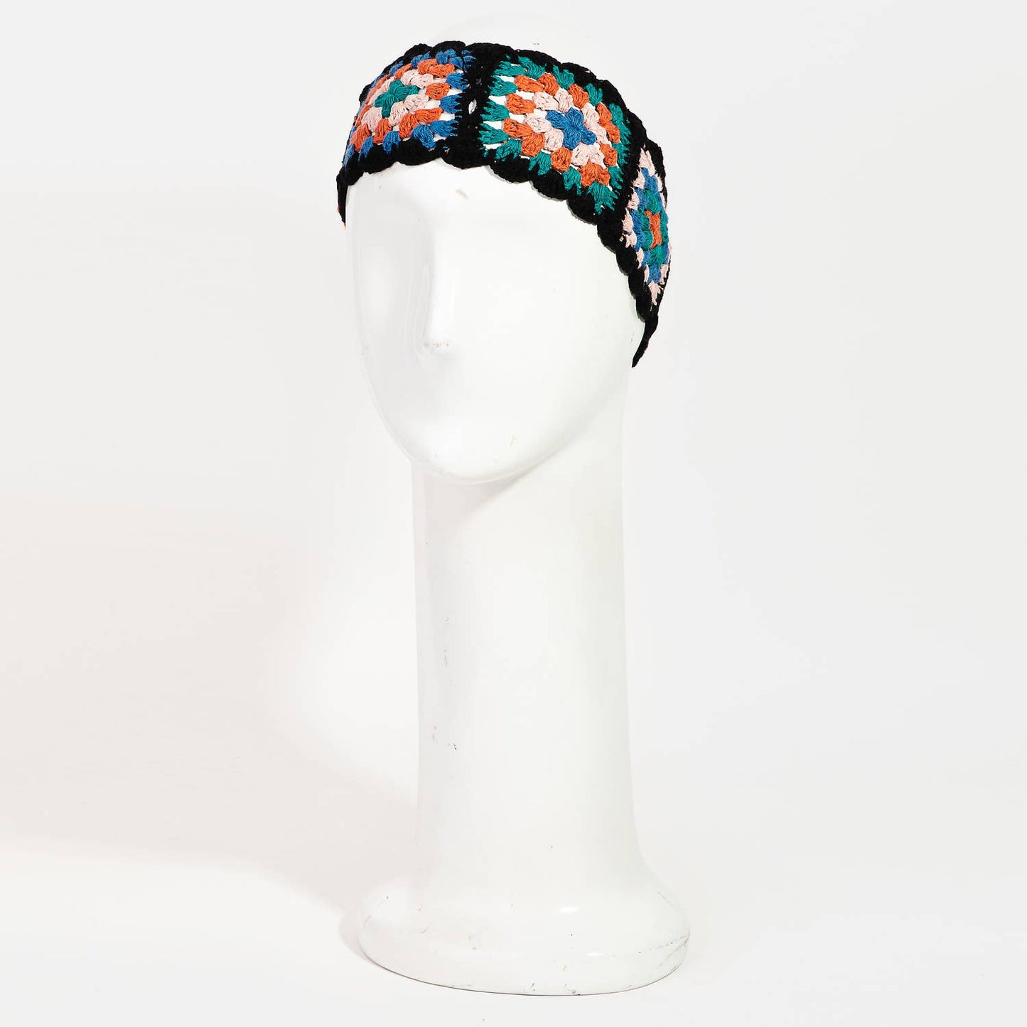 Black Wide Crochet Flower Headband