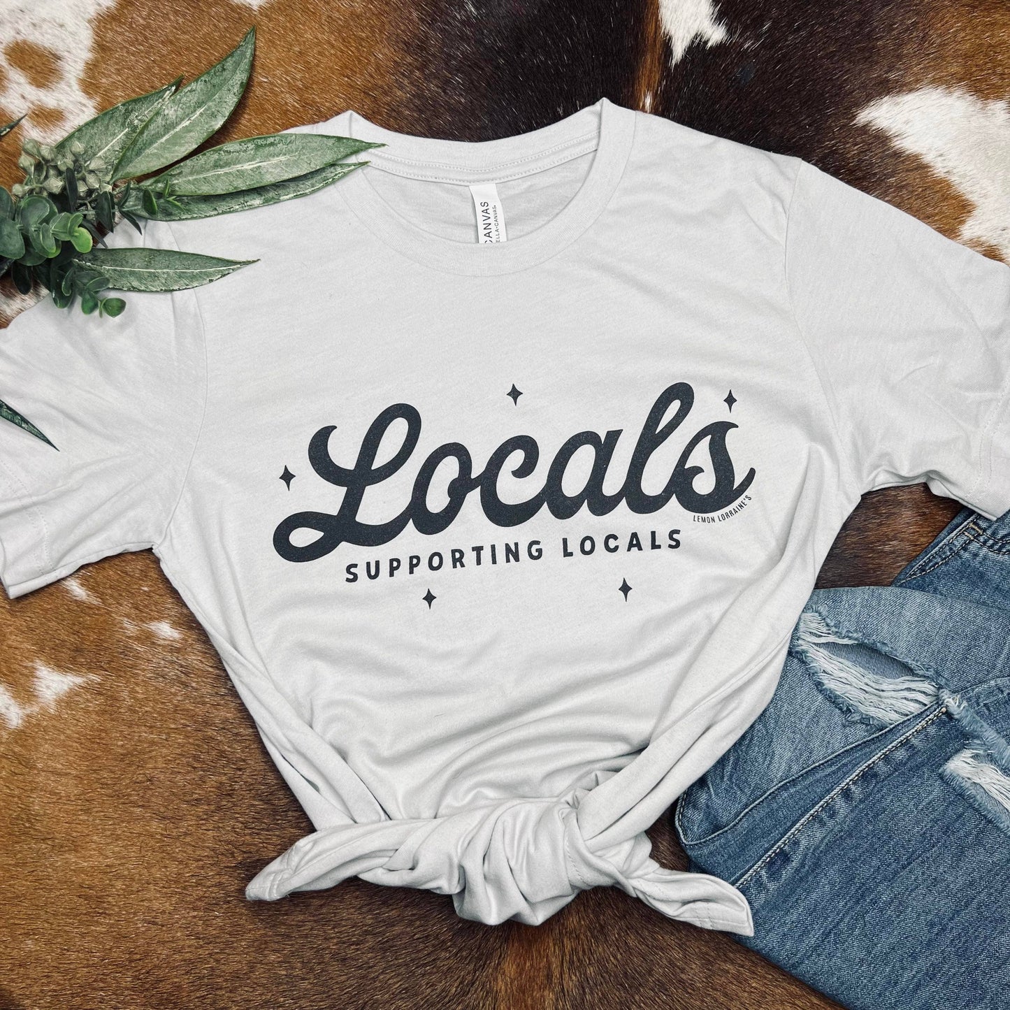 Locals Supporting Locals - Grey Tee