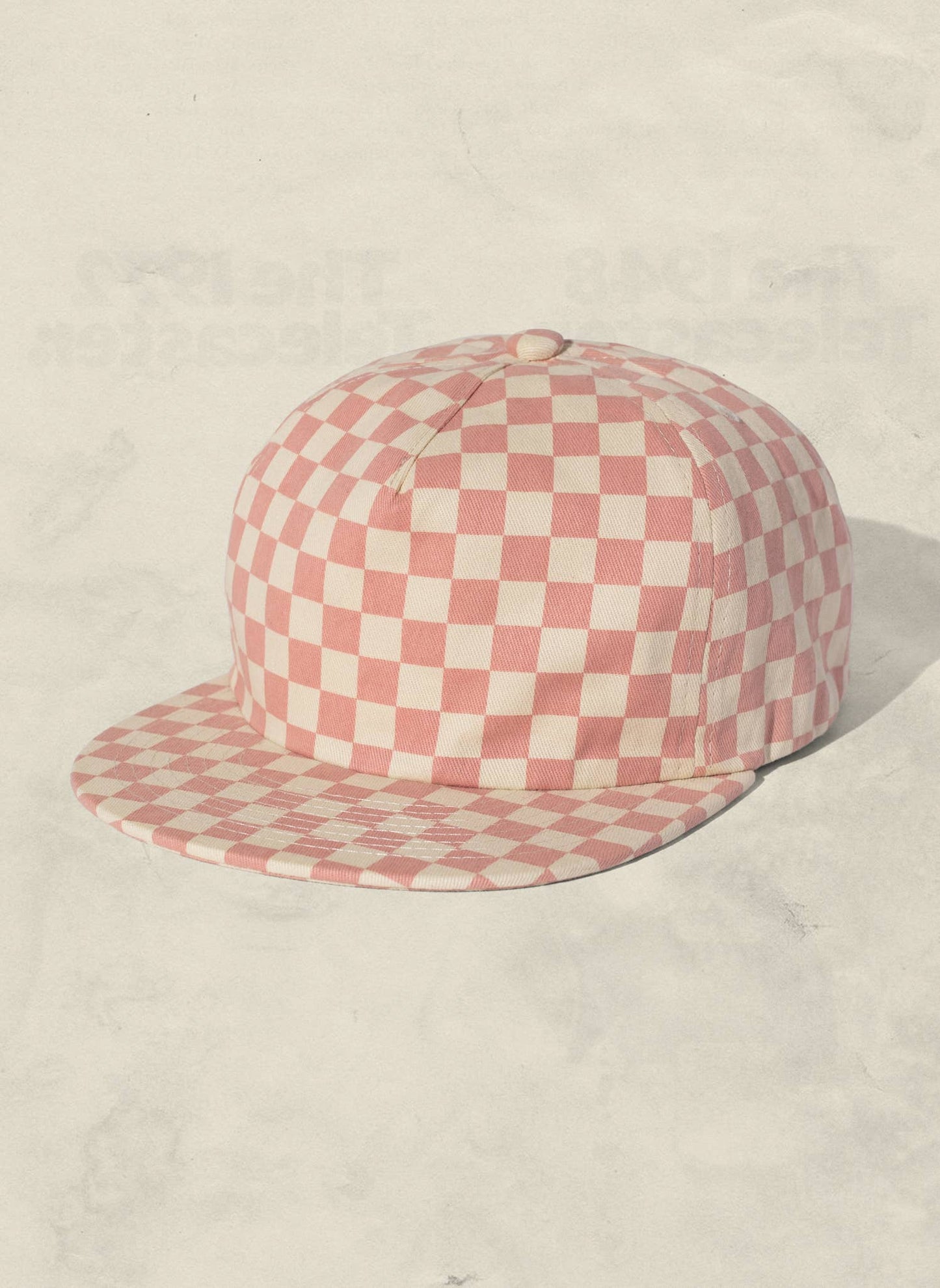 Adult Checkerboard Trip Hat in Blush