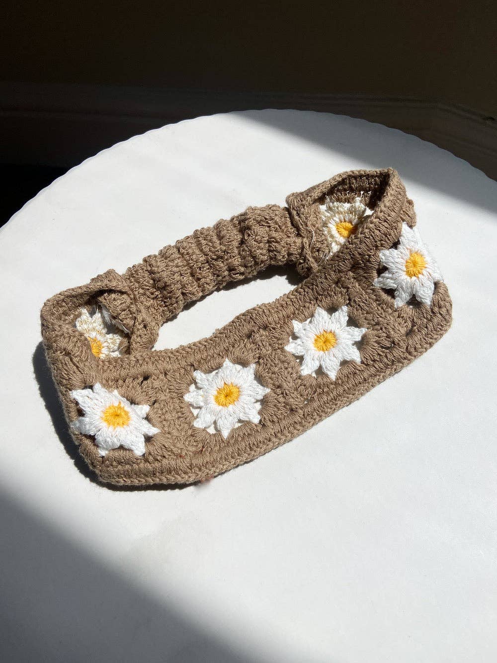 Earth Toned Floral Crochet Soft Headband