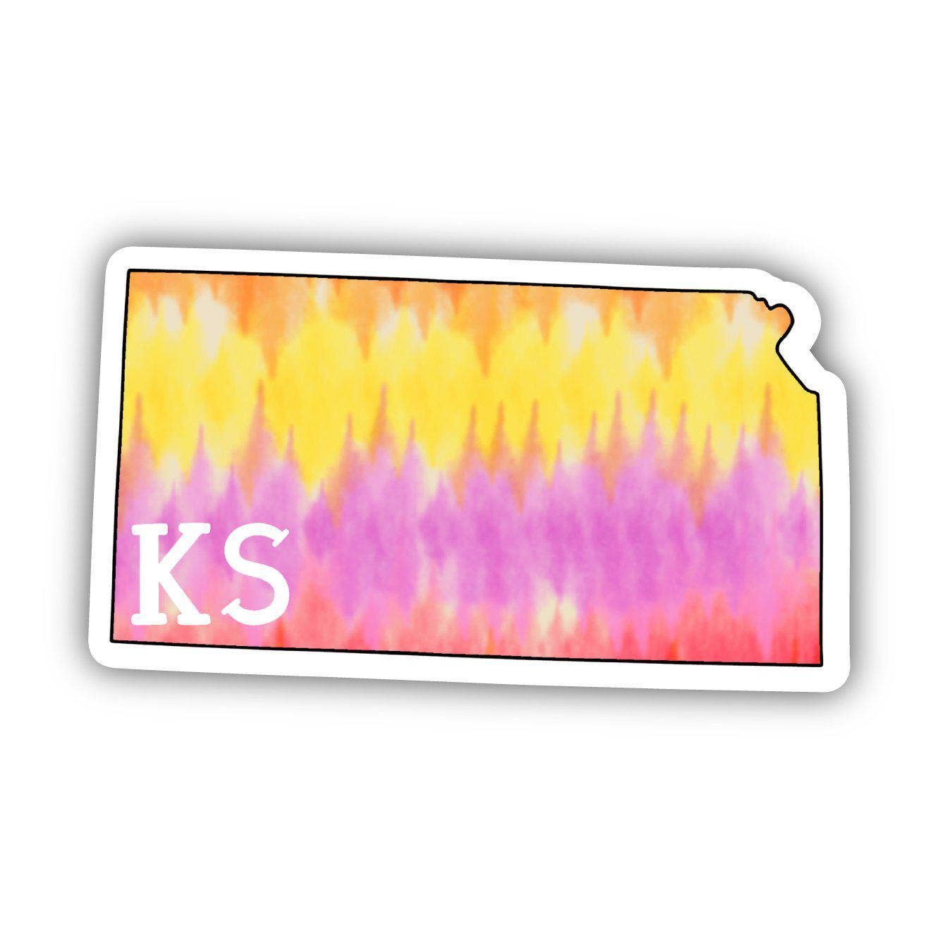 Kansas Tie Dye Sticker