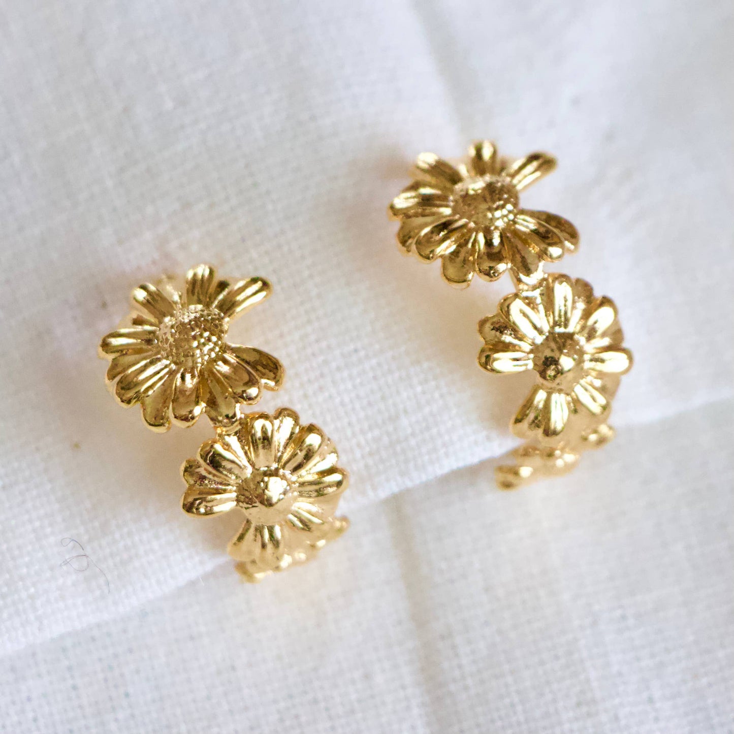 Daisy Hoop Earrings