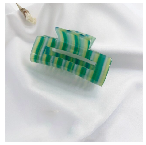 Green- Hair Claw - Candy Stripe