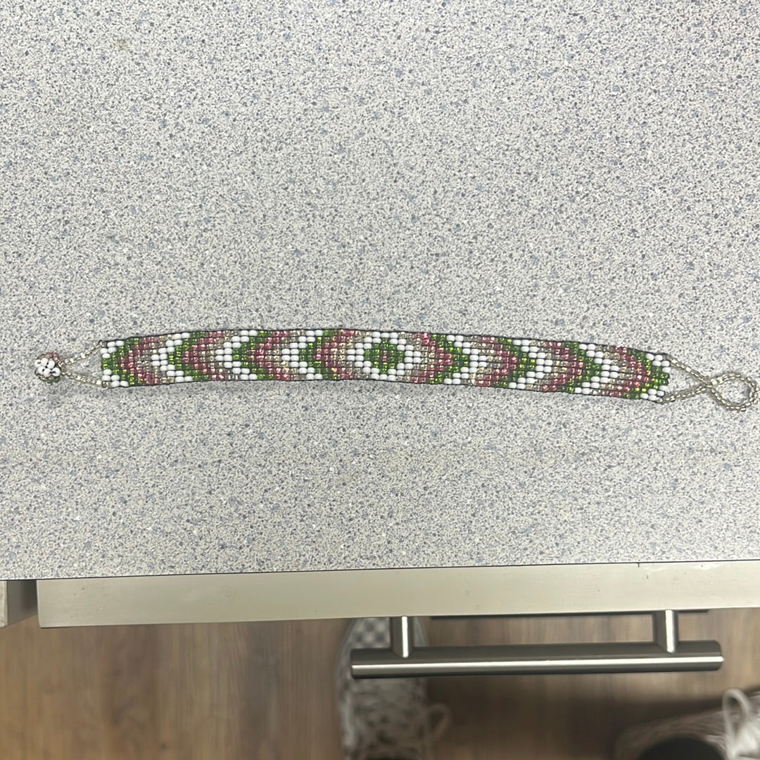 Kiwi Beaded Adjustable Bracelet